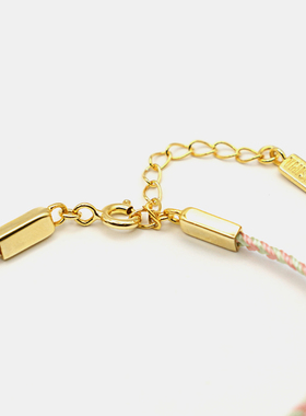 THISNESS纯银镀金淑女编织手链