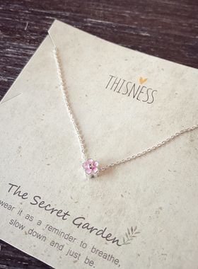 thisness秘密花园纯银彩釉樱花