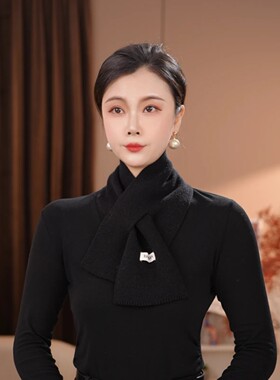 新款羊毛穿插懒人围脖时尚围巾女