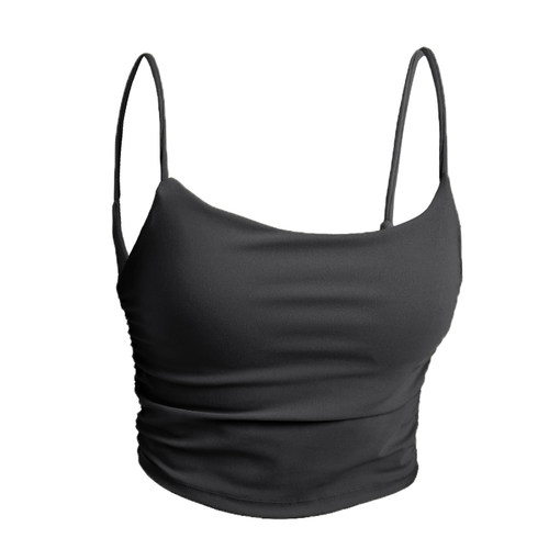 苏派淘外穿瑜伽背心带胸垫运动内衣防震遮肚子健身文胸上衣吊带女 - 图3