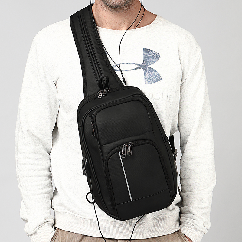 胸包男士新款潮大容量双肩斜挎包 siyuan箱包男士包袋