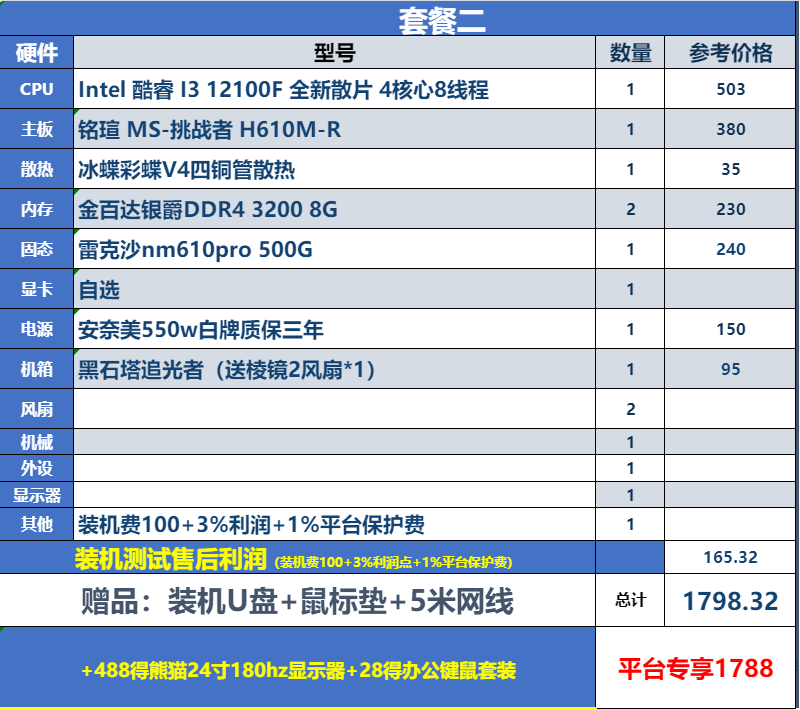 重力装机 DIY 配置咨询 定制电脑 高配海景房 便携闪鳞itx主机 - 图2