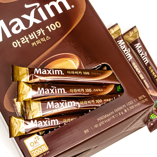 韩国Maxim Arabica100麦馨咖啡麦可馨阿拉伯咖啡100包(964)大盒装 - 图0