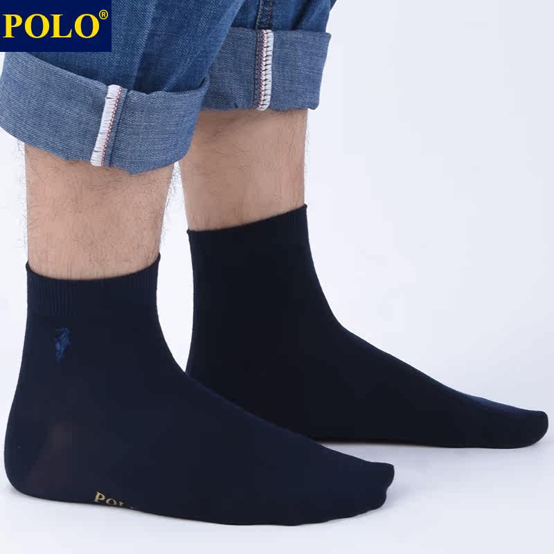 polo男士纯色夏季吸汗透气中筒袜 品伦内衣短袜/打底袜/丝袜/美腿袜