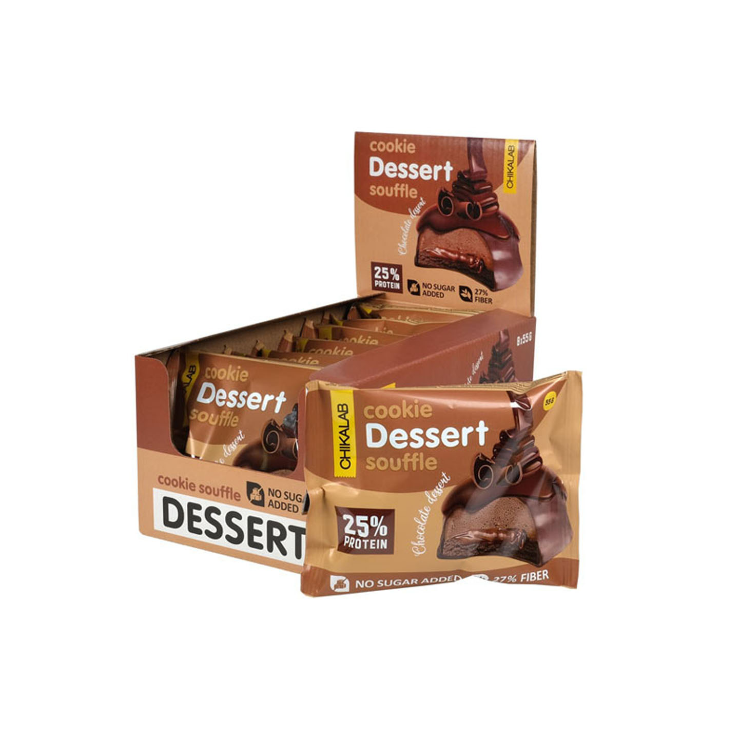 俄罗斯bombbar舒芙蕾蛋白曲奇饼干三层夹心巧克力无蔗糖生酮零食 - 图3