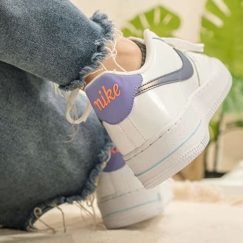 Nike Air Force 1 AF1空军一号女 白蓝 渐变钩低帮板鞋DC8188-100 - 图2