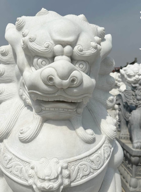 石狮子一对青石汉白玉石狮子包邮