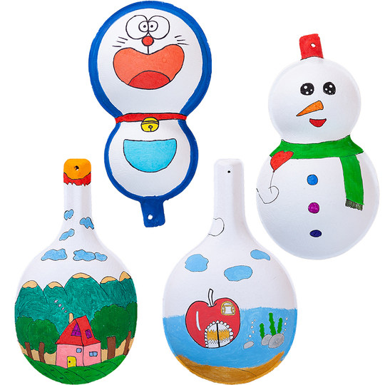 Intangible Cultural Heritage Horse Spoon Gourd Paper Pulp Mask Peking Opera Characteristics Blank Coloring Children DIY Creative Hand-painted Material Set