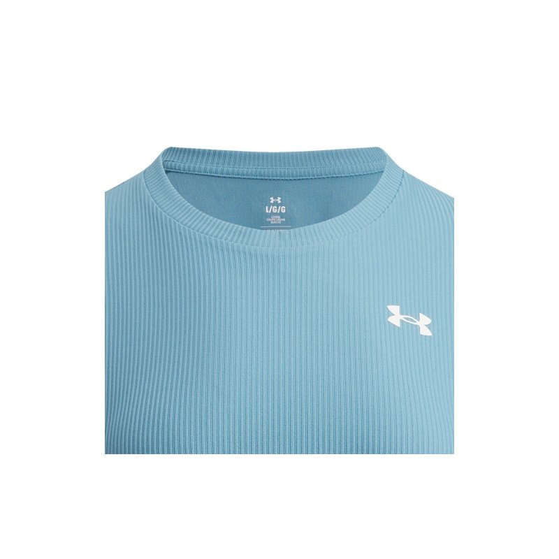 安德玛官方UA春夏Tech女子罗纹训练健身运动短袖T恤1389852 - 图3