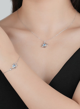 小行星月光石项链项链达米拉