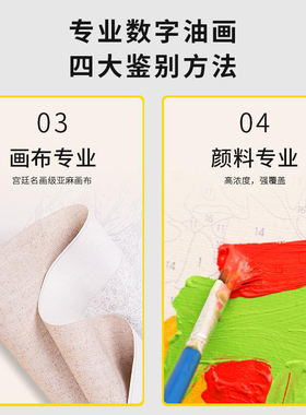 月下玉兰 diy数字油画填色填充画画花卉装饰画治愈系创意数字画