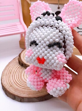 成品手工编织变装恐龙兔时间兔皮皮猴儿童小玩具摆件书包挂件