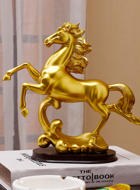 轻奢高档马摆件办公桌摆设