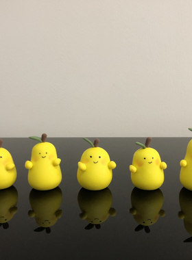 小鸭梨情绪稳定独特桌面小摆件可爱车载装饰用公仔玩偶树脂纯手工