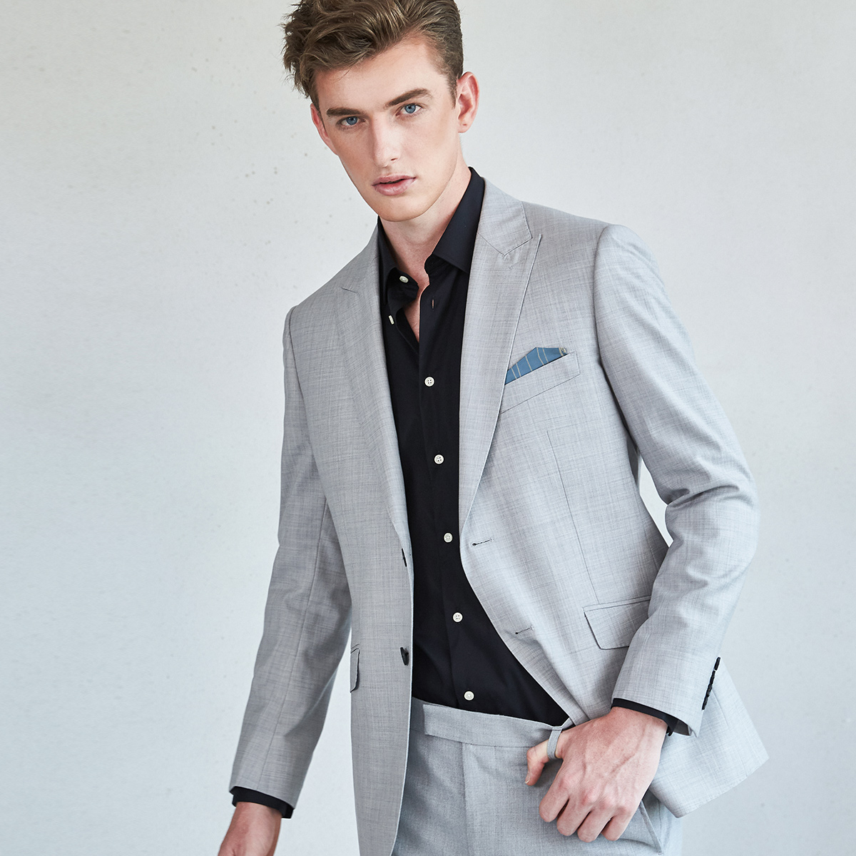 iwode意大利进口菲拉特面料灰西服 iwode服饰西服