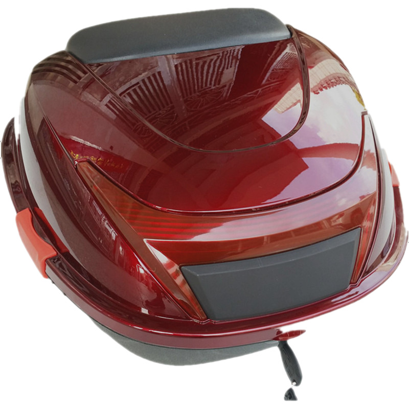 踏板摩托车后备箱电动车大号电瓶车后背尾箱通用储物箱工具箱 - 图3