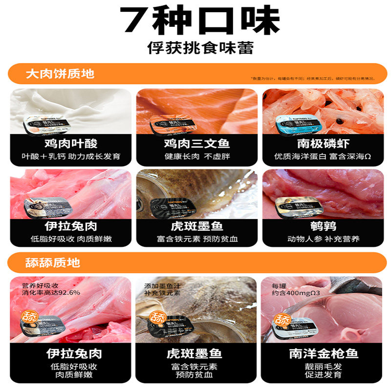 领先猫罐头主食罐生骨肉猫饭湿粮肉酱包成幼猫营养增肥猫零食餐盒,淘宝优惠券,粉丝福利购,淘宝优惠卷