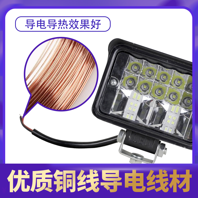 led射灯12v24伏强光超亮散光货车用大灯倒车灯叉车灯泡不挖机汽车 - 图0