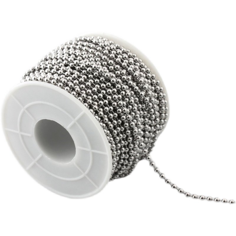 不褪色不锈钢钛钢圆珠链子手工链条吊牌链挂坠链项链diy饰品配件,淘宝优惠券,粉丝福利购,淘宝优惠卷