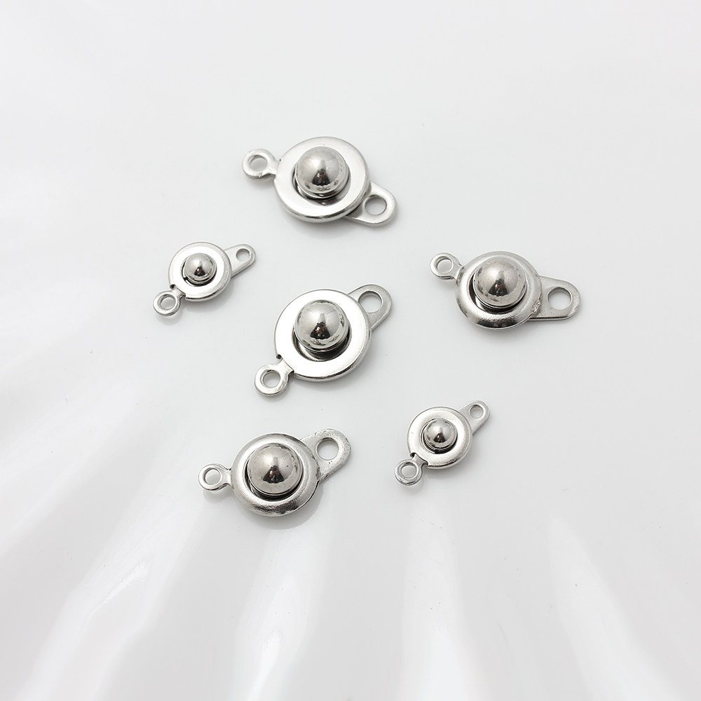 不褪色304钛钢不锈钢按扣水晶珍珠接头扣项链扣头手工diy饰品配件,淘宝优惠券,粉丝福利购,淘宝优惠卷