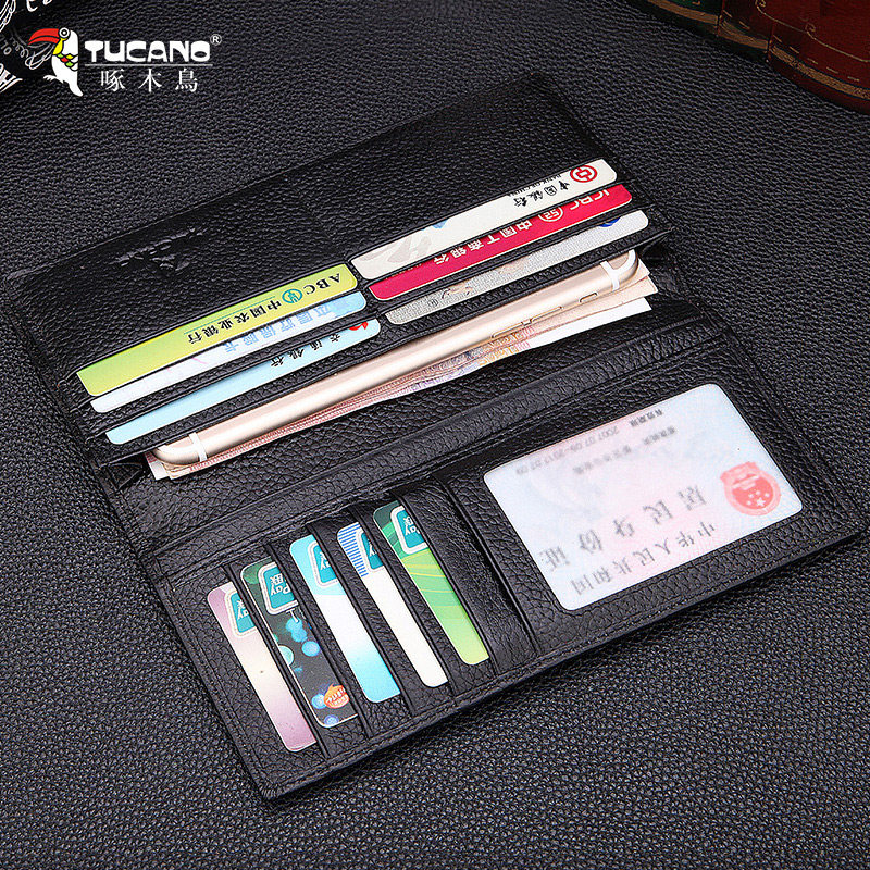 tucano /啄木鸟男长款真皮牛皮钱夹 tucano曲同钱包
