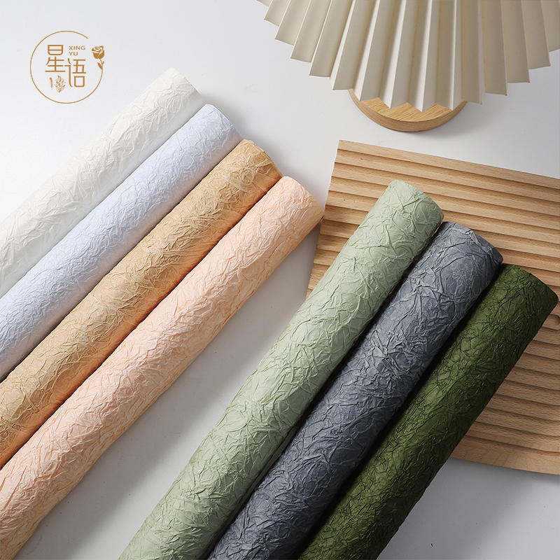 手工花艺皱纹纸 石纹肌理褶皱包装纸 轻奢艺术纸创意鲜花包花纸,淘宝优惠券,粉丝福利购,淘宝优惠卷