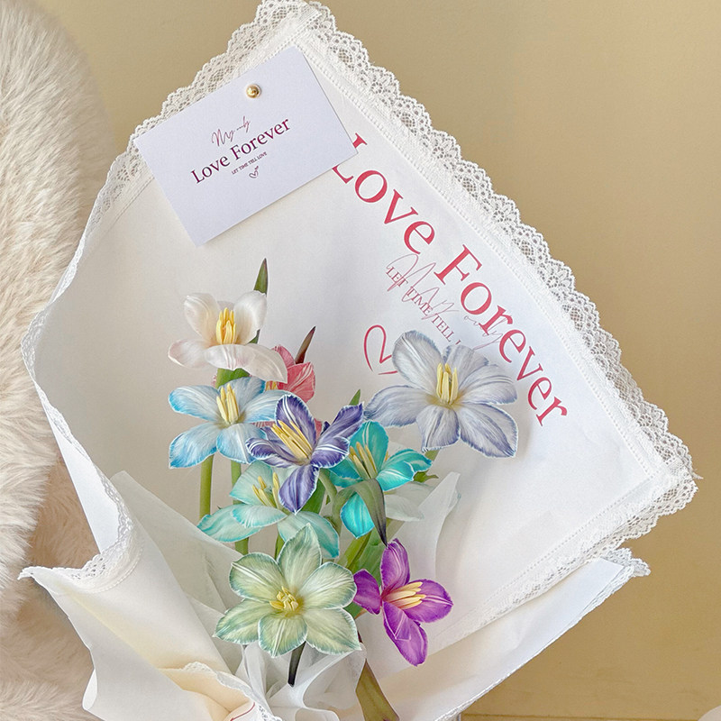 星语【2.14情人节新品】英文烫金吊卡鲜花装饰贺卡diy花艺明信片,淘宝优惠券,粉丝福利购,淘宝优惠卷