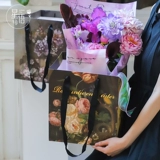 Ретро льняная сумка на день Святого Валентина, упаковка, цветочный магазин, популярно в интернете, букет