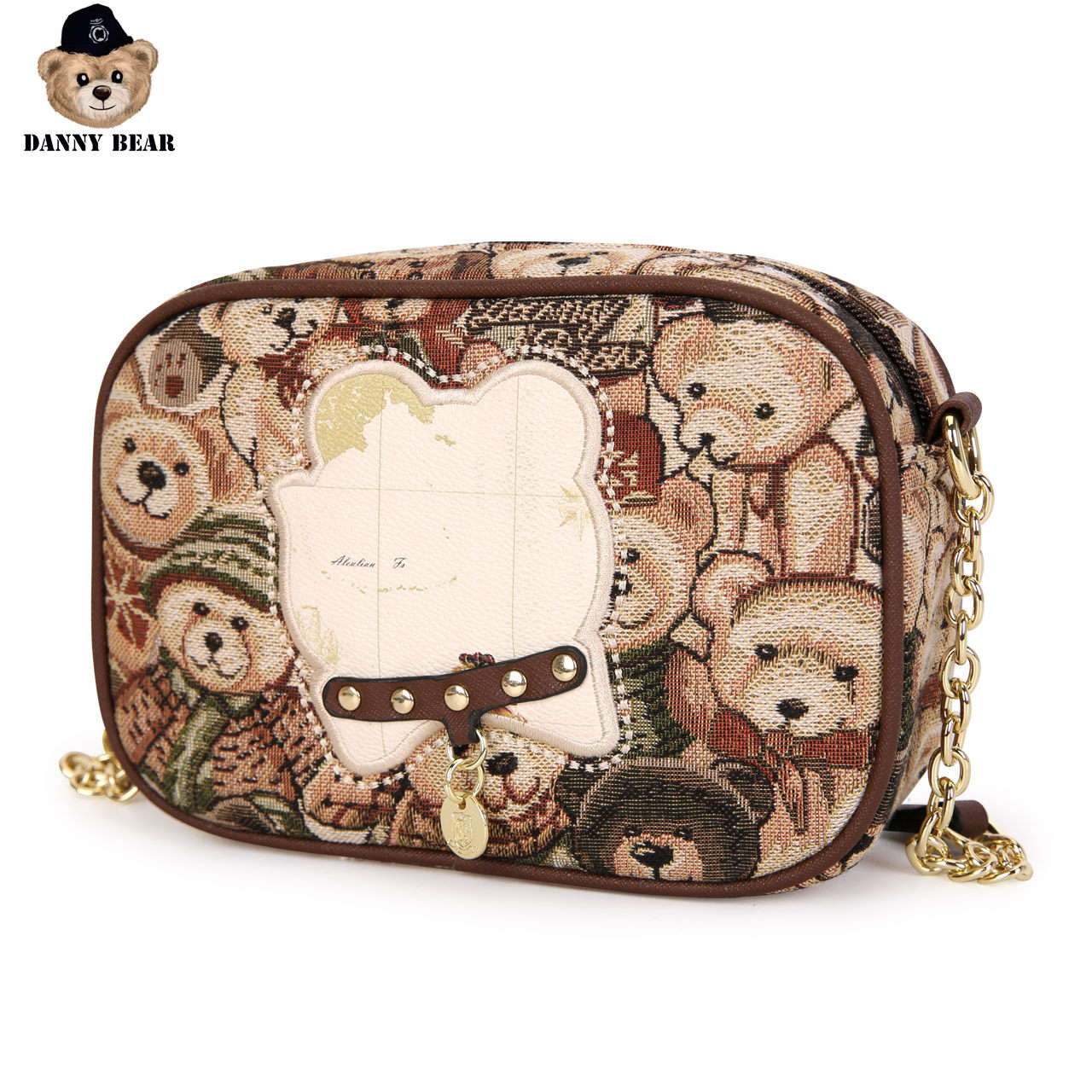 danny bear可爱熊头女链条小包 dannybear酷玛仕女士包袋