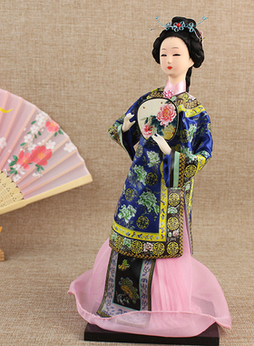 清宫绢人清朝宫女格格餐厅