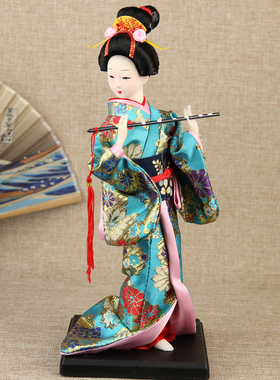 日本人偶人形艺妓摆件餐厅日式