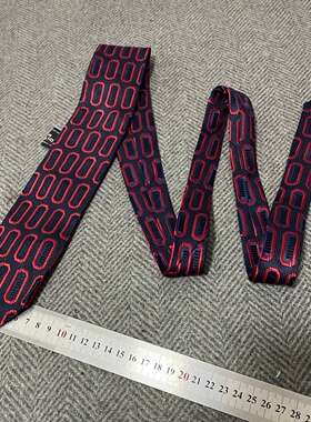 vintage中古领带真丝条纹学院风