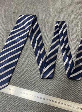 vintage中古领带真丝手打学院风