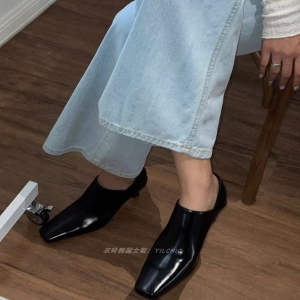 衣玲韩国女鞋气质显瘦方头套脚可踩脚多穿法细跟单鞋女高跟鞋,淘宝优惠券,粉丝福利购,淘宝优惠卷