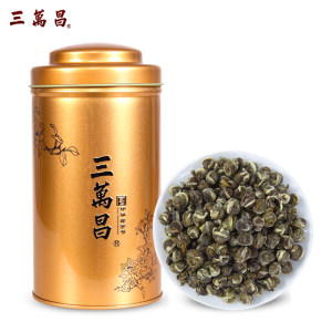 三万昌茉莉花茶 茉莉龙珠浓香型茉莉香珠 2020新茶散装罐装150g