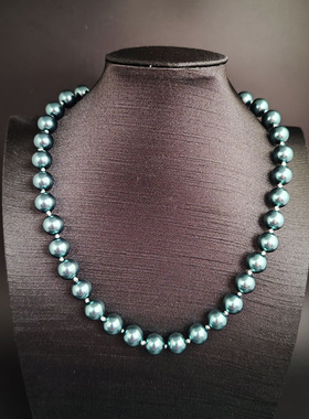 贝珠铜扣圆珠轻奢女士复古短项链