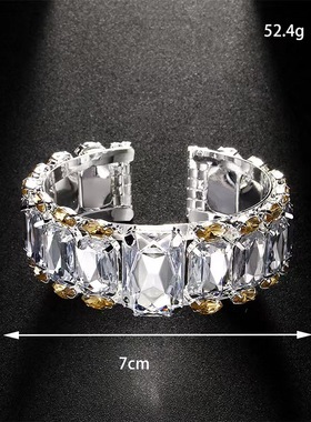 欧美女铜合金闪亮开口手镯