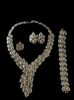 水钻夸张女合金配饰首饰套装