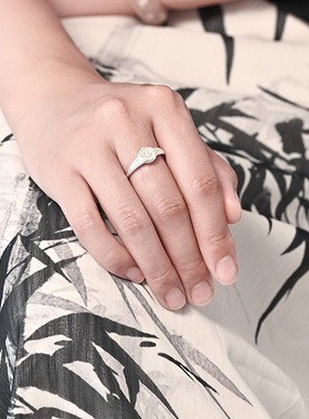 S999银手表戒指百搭个性时尚银色开口食指创意2024年新款潮XYJ064