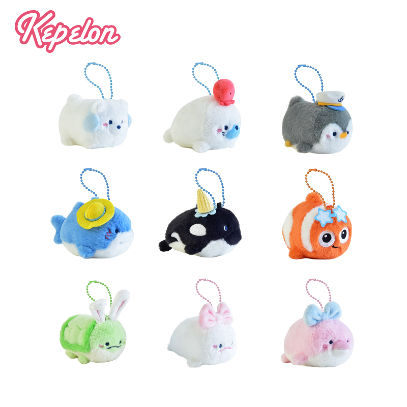 海豹包公仔挂饰虎鲸显眼挂件海洋系列网红泳圈包小丑鱼毛绒 - 图2