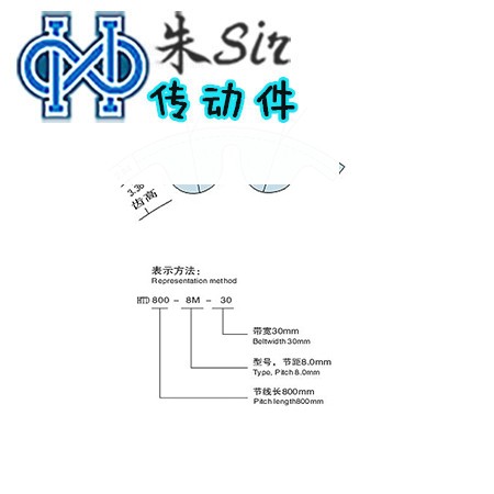 HTD1552-8M HTD1560-8M HTD1568-8M 环形氯丁胶传动带 橡胶同步带 - 图1