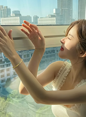 黄水晶串珠手链女轻奢小众精致高级感手串叠戴手串转手饰