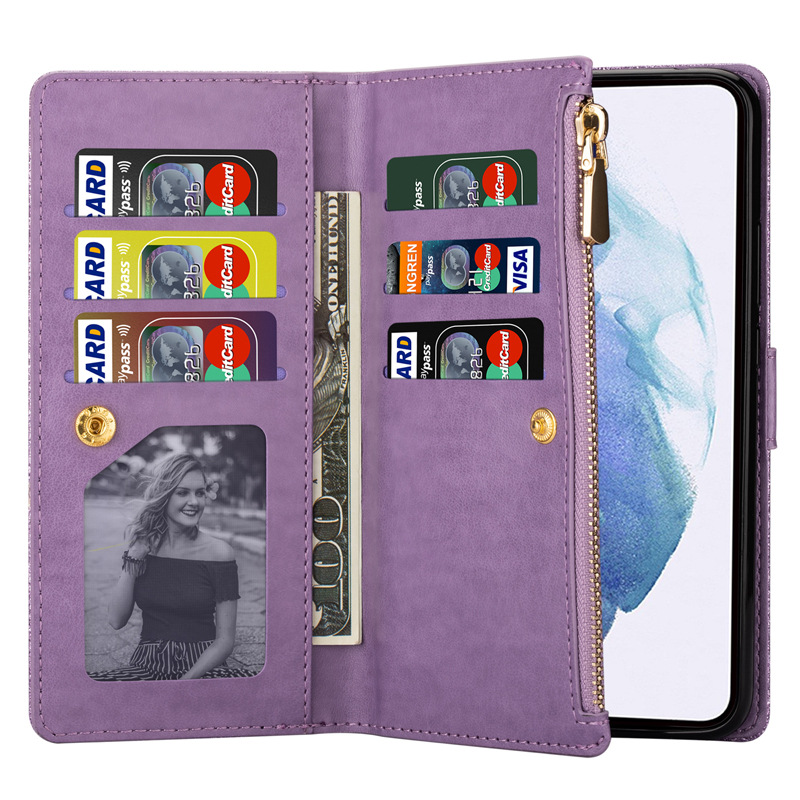 适用三星galaxy S21/S21+/Ultra Case flip cover wallet women套 - 图1