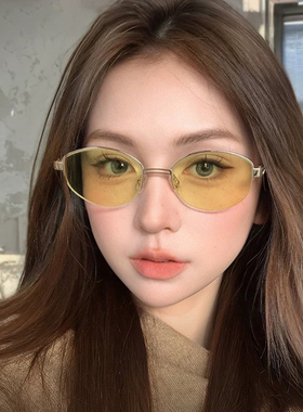 设计款金边墨镜女款高级感老钱风