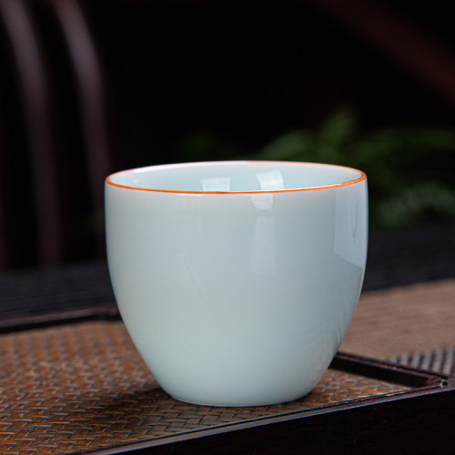 影青瓷茶杯陶瓷品茗杯主人杯功夫茶具单杯简约家用茶碗茶盏泡茶杯 - 图2