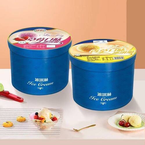 【量大优惠】伊利冰淇淋大桶装3.5kg自助商用冰淇淋餐饮挖球包邮 - 图0