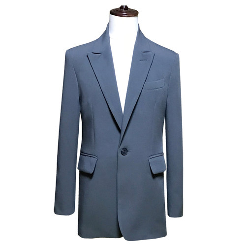 王一博明星同款嫩粉色小西装男宽松休闲春秋夏季时尚百搭薄外套服 - 图3