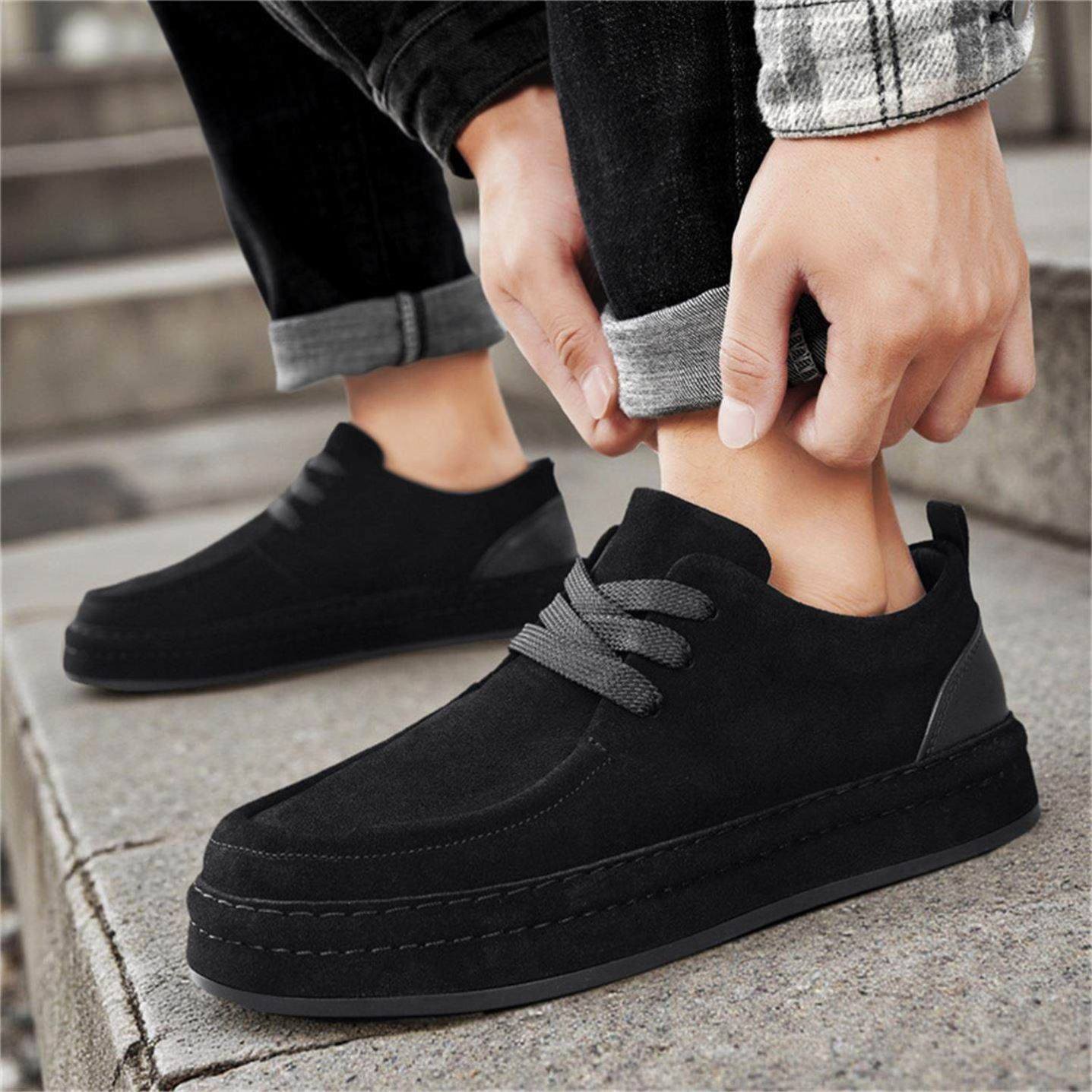 /欧陆好物精选男鞋2026新款男复古潮流绒面休闲鞋软底防滑豆豆鞋,淘宝优惠券,粉丝福利购,淘宝优惠卷