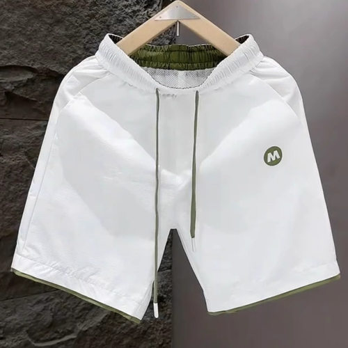 夏季新款简约时尚透气休闲短裤男宽松百搭薄款速干运动潮流五分裤 - 图1