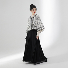 китайский костюм 织造司原创明制汉服[双姝]方领半臂汉元素立领新中式马面裙套装冬